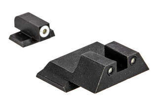 Night Fision Perfect Dot night sight set with square notch, white front and black rear ring for the Smith & Wesson M&P.